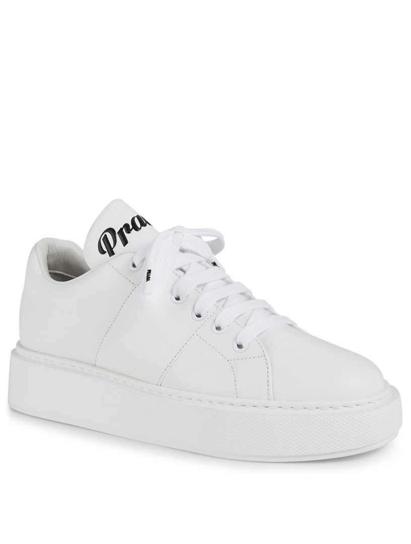 prada platform white sneakers