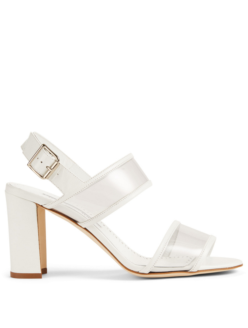 manolo blahnik clear strap sandal