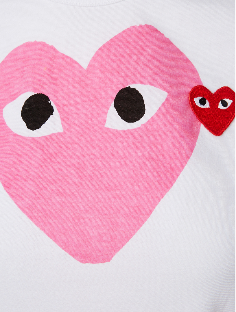 comme des garcons play women's double heart logo tee