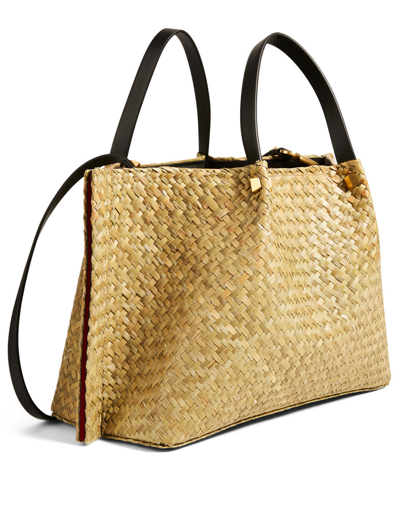 Valentino Garavani Medium Rockstud Straw Tote Bag Holt Renfrew Canada