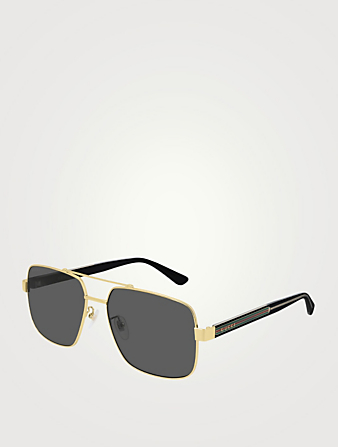GUCCI Square Aviator Sunglasses | Holt Renfrew
