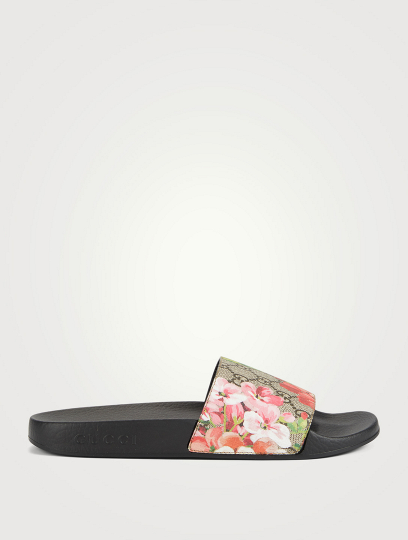 gucci blooms supreme slide sandal