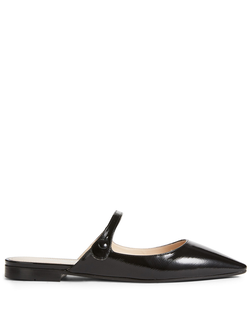 black leather flats canada