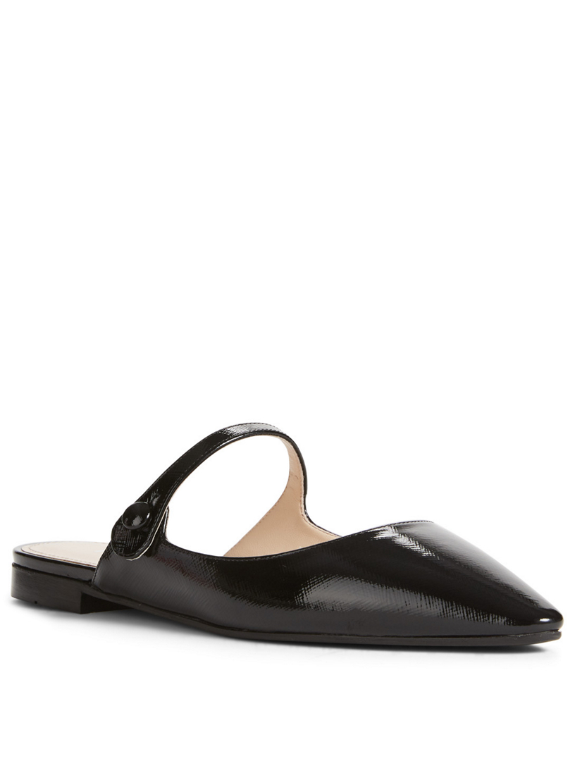 PRADA Patent Leather Mary Jane Flat Mules | Holt Renfrew Canada