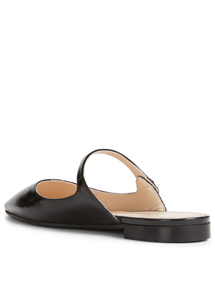 PRADA Patent Leather Mary Jane Flat Mules | Holt Renfrew Canada