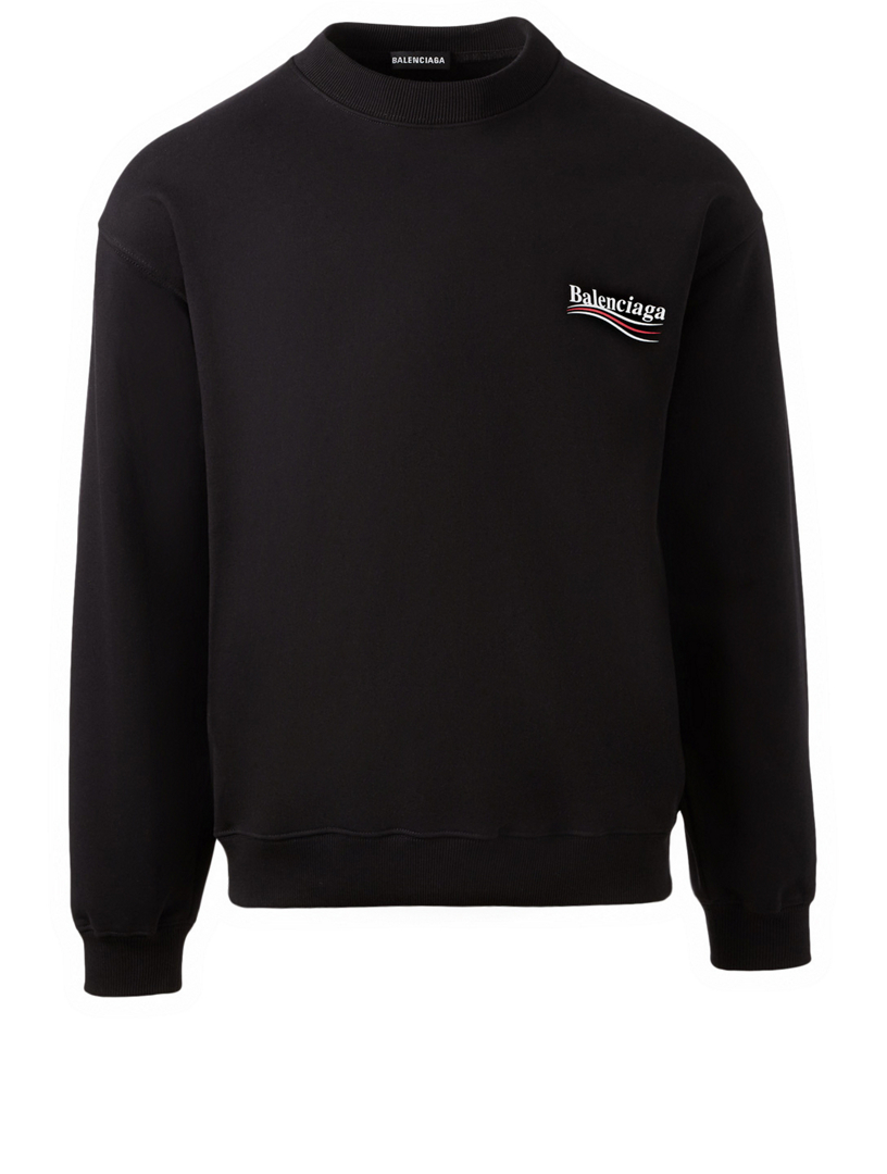 balenciaga black campaign logo sweatshirt