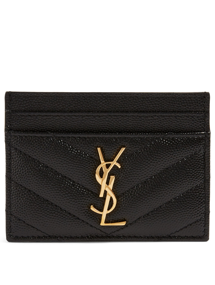 SAINT LAURENT YSL Monogram Leather Card Holder | Holt Renfrew Canada