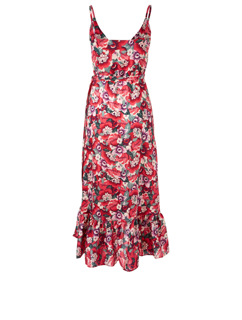 TAMGA Adinda Wrap Dress In Floral Print | Holt Renfrew Canada