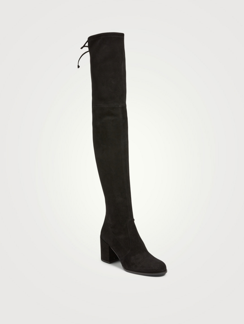 stuart weitzman over the knee black suede boots