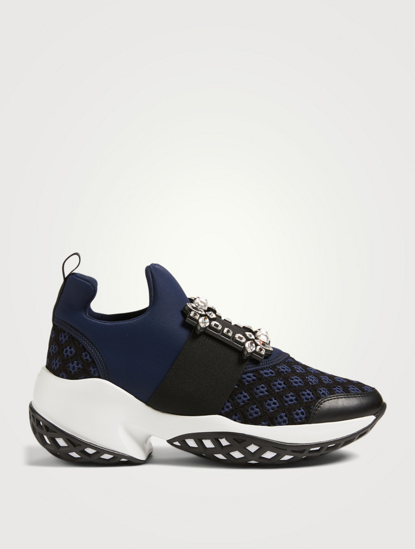 ROGER VIVIER Viv' Run Sneakers With Strass Buckle | Holt Renfrew Canada