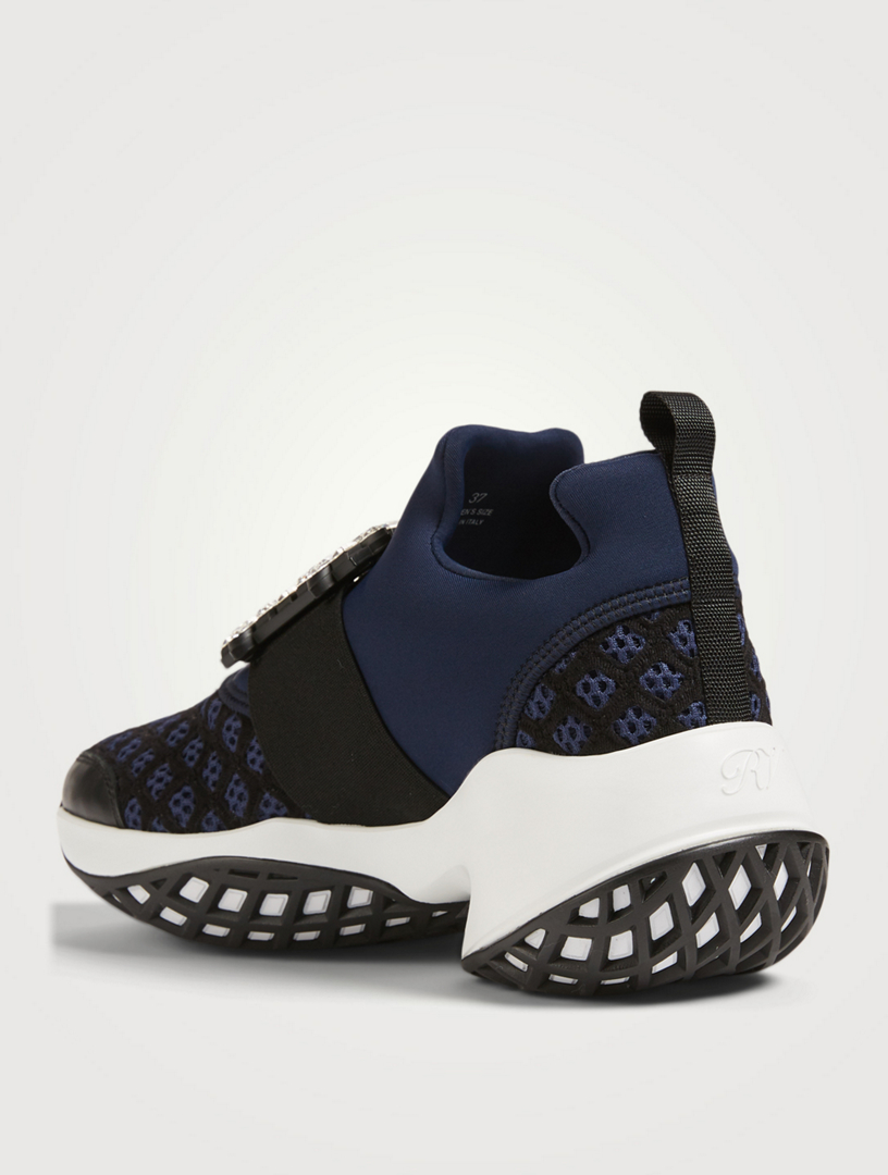 ROGER VIVIER Viv' Run Sneakers With Strass Buckle | Holt Renfrew Canada