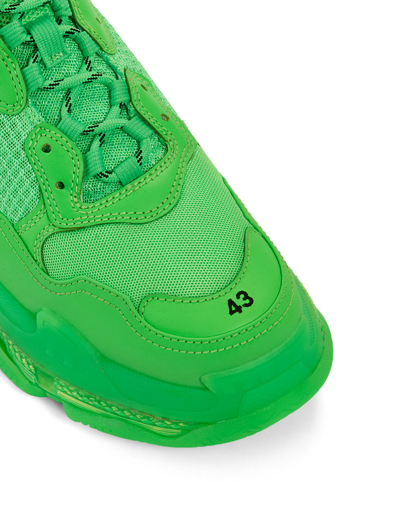 Balenciaga Neon Green And Black Triple S Sneakers Lyst