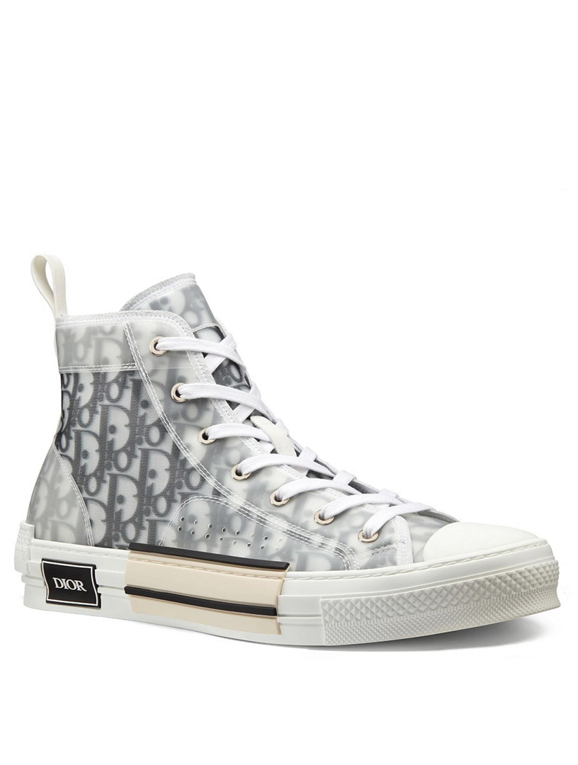 DIOR B23 Canvas High-Top Sneakers In 