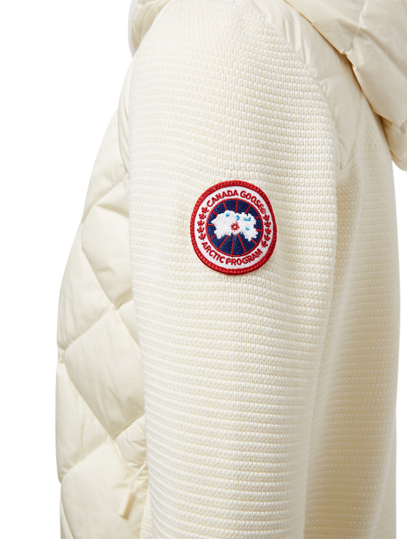 hybridge quilted knit hoody