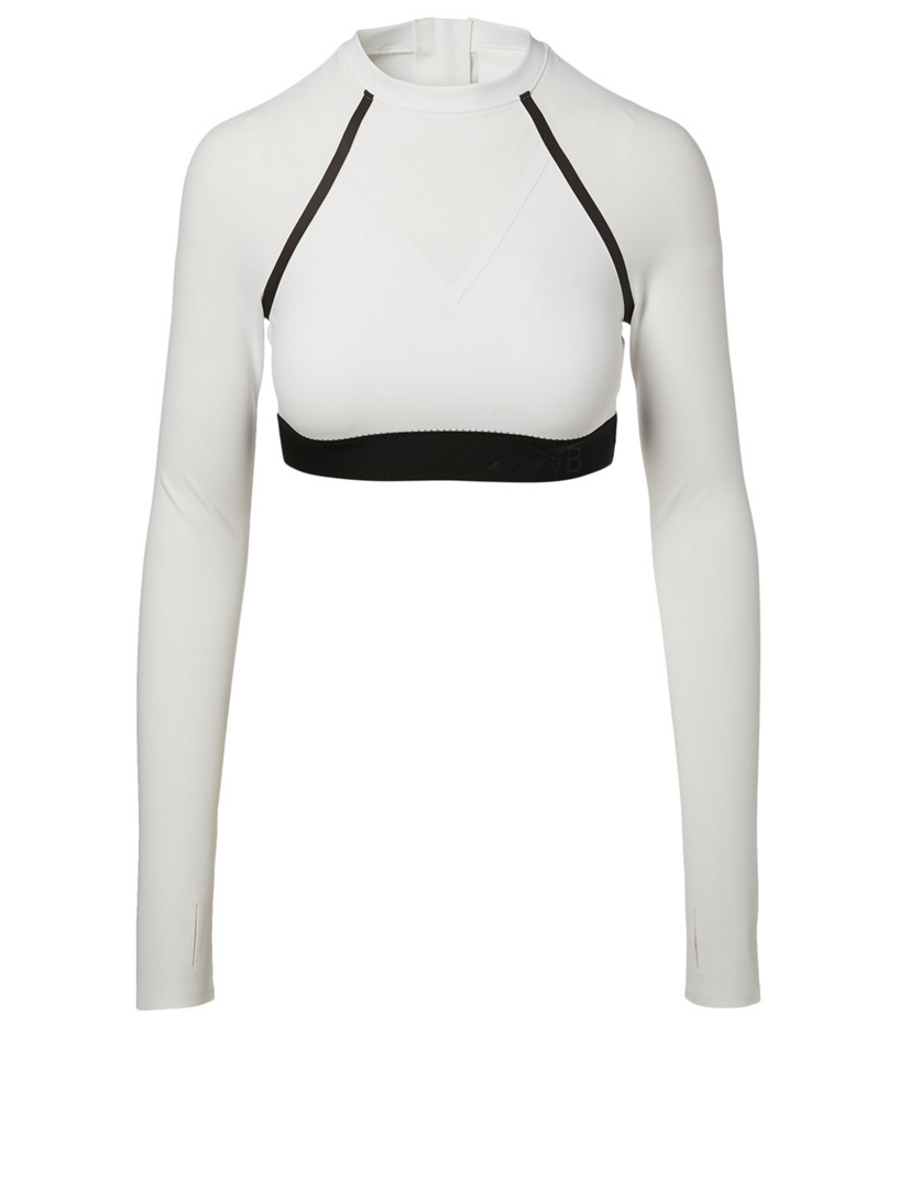 reebok long sleeve crop top