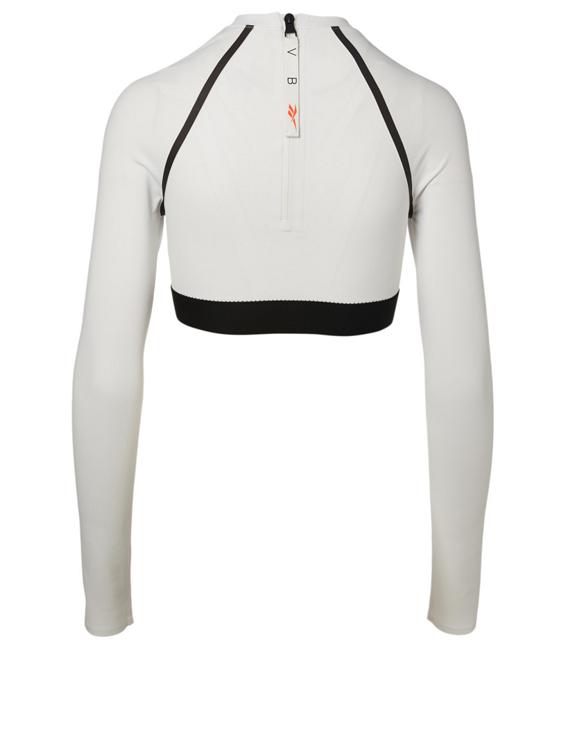 reebok long sleeve crop top