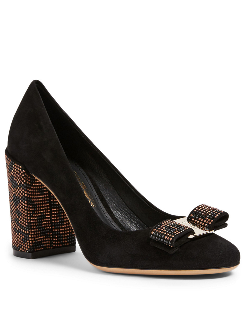 890 NEW SALVATORE FERRAGAMO Vara Shoe,9,Bow,Swarovski