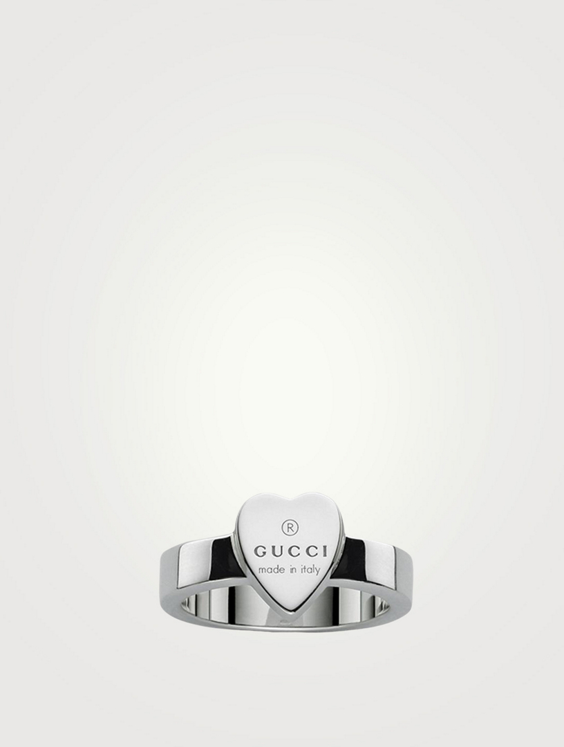 gucci heart ring with gucci trademark