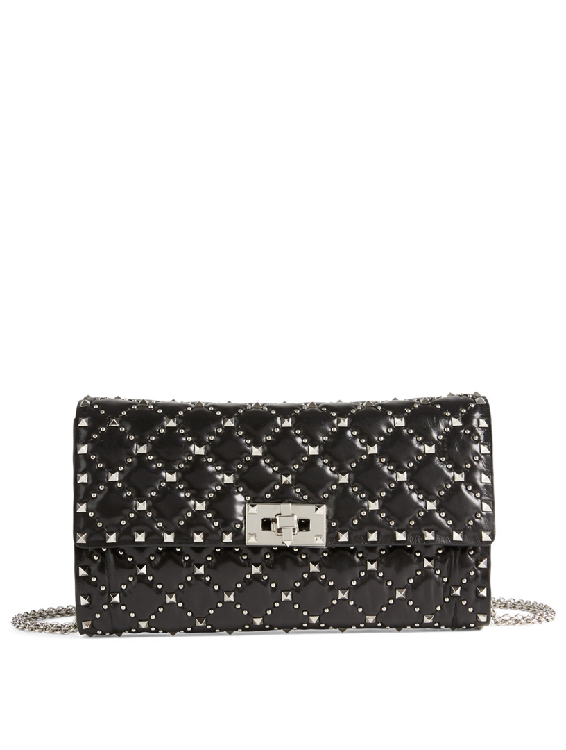 rockstud spike crossbody clutch