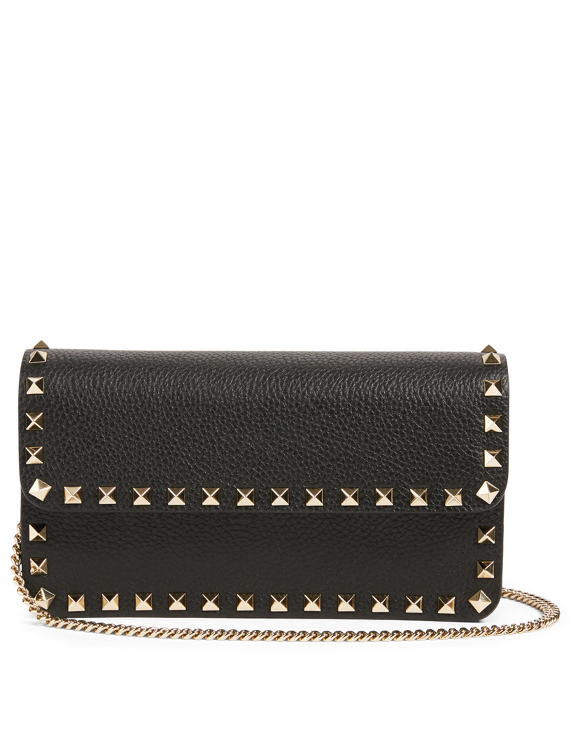 VALENTINO GARAVANI Rockstud Leather Wallet Chain Bag | Holt Renfrew Canada