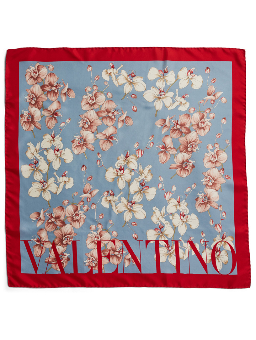 新品☆ VALENTINO Printed silk scarf 【誠実】 comindre.com.br