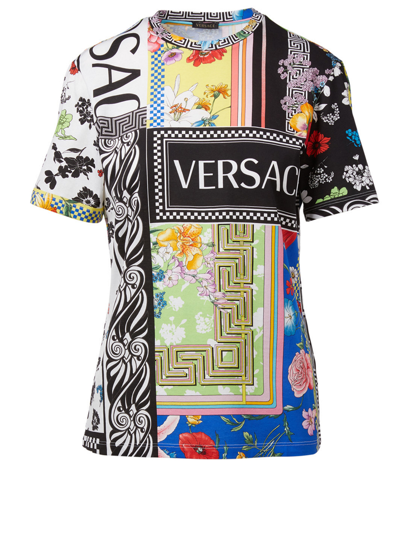 VERSACE T-Shirt In Bloom Print | Holt 