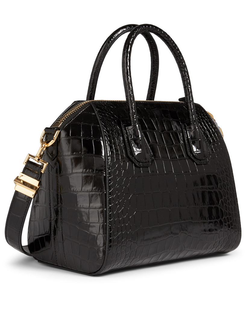 GIVENCHY Small Antigona Croc-Embossed Leather Bag | Holt Renfrew