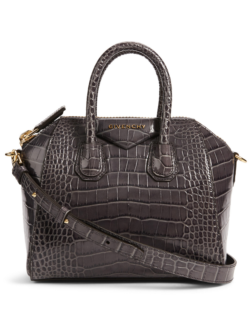 GIVENCHY Mini Antigona Croc-Embossed Leather Bag | Holt Renfrew Canada
