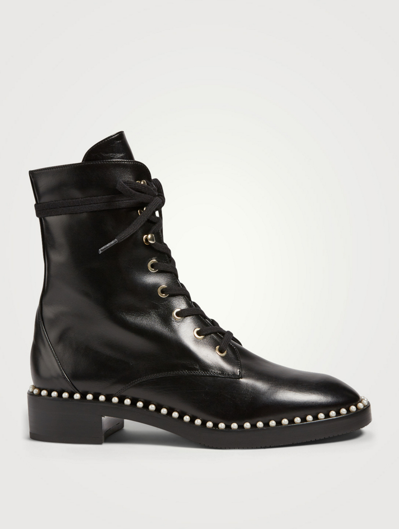 leather military boots womens