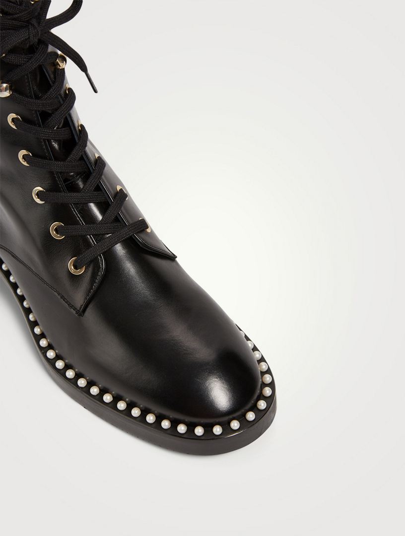 STUART WEITZMAN Sondra Leather Combat Boots Holt Renfrew Canada
