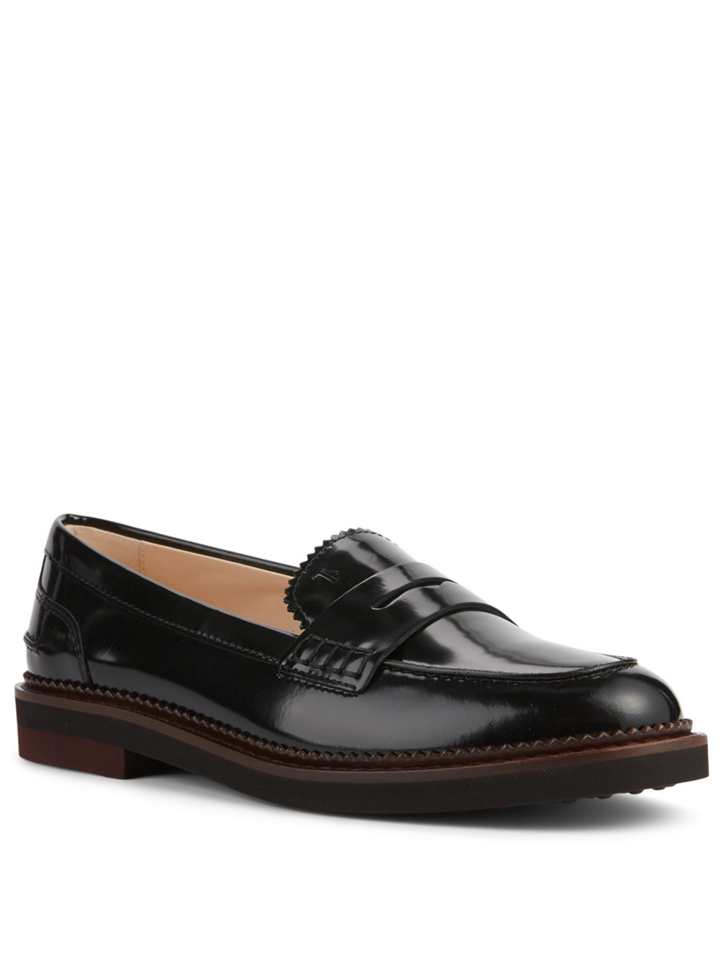 TOD'S Shiny Leather Loafers | Holt Renfrew Canada