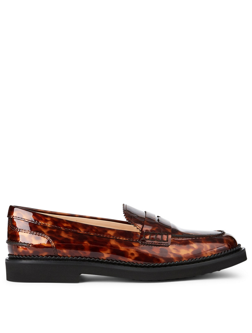 tods patent loafers