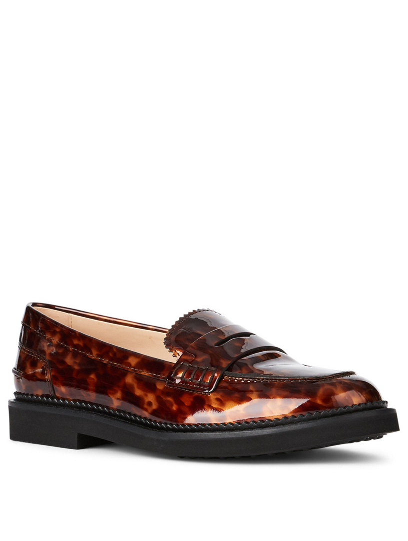 tods patent leather loafers