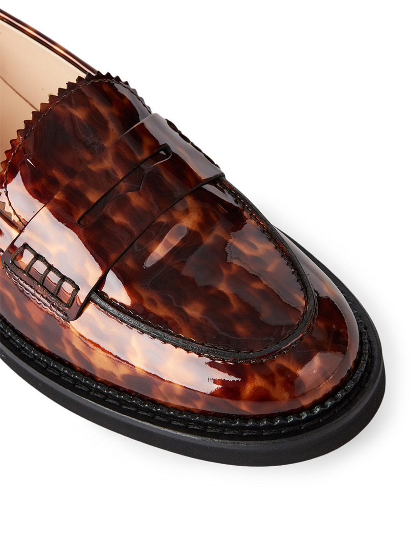 tods patent leather loafers