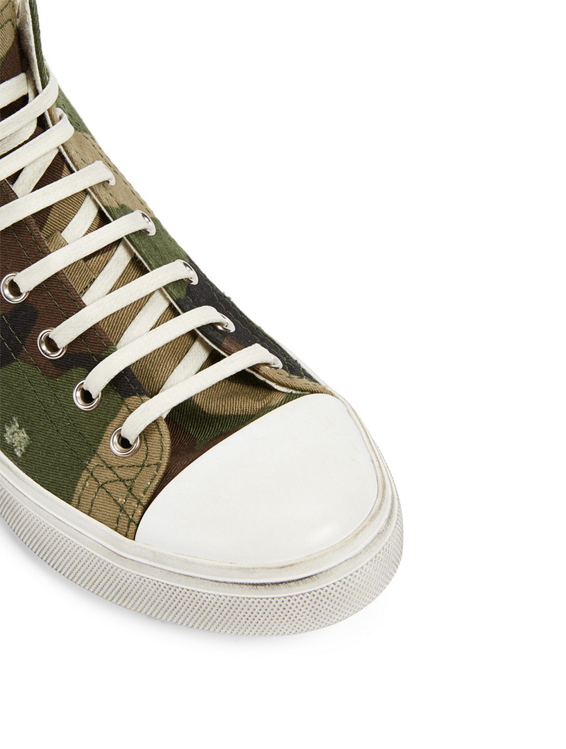 SAINT LAURENT Bedford Canvas High Top Sneakers In Camouflage Saint Laurent Damen Schuhe Bedford SL High Top Sneakres