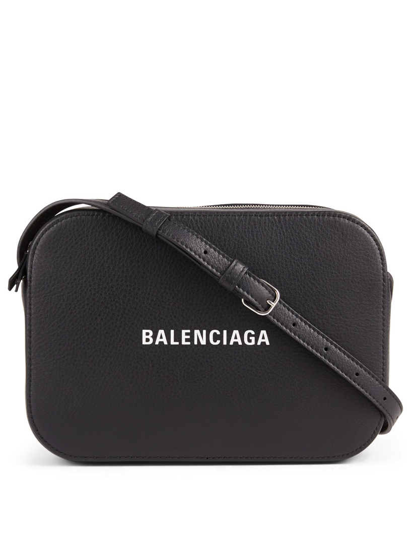 BALENCIAGA Small Everyday Leather Camera Bag With Logo | Holt Renfrew ...