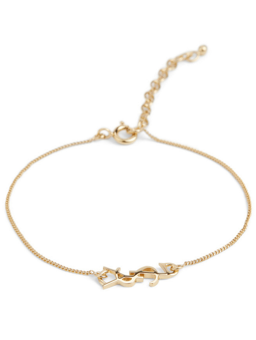saint laurent opyum charm bracelet in gold brass