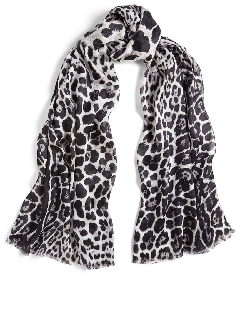 animal print silk scarf
