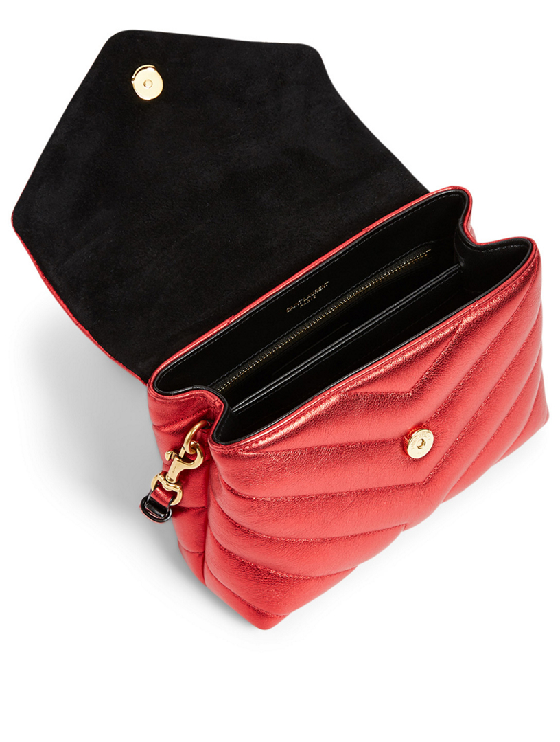 Toy Ysl Monogram Leather Shopping Tote Bag