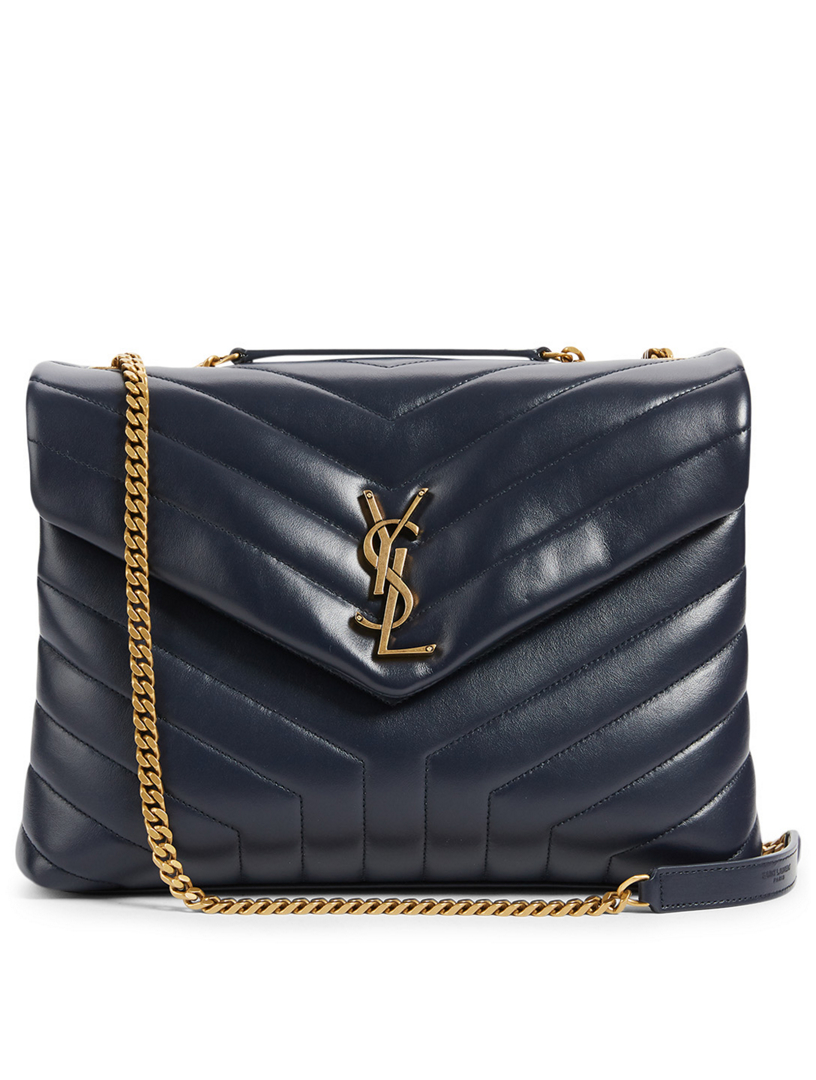 SAINT LAURENT Small Loulou YSL Monogram Leather Chain Bag Holt