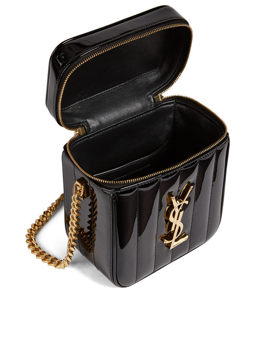 SAINT LAURENT Vicky Patent Lather Vanity Case Bag Holt Renfrew Canada
