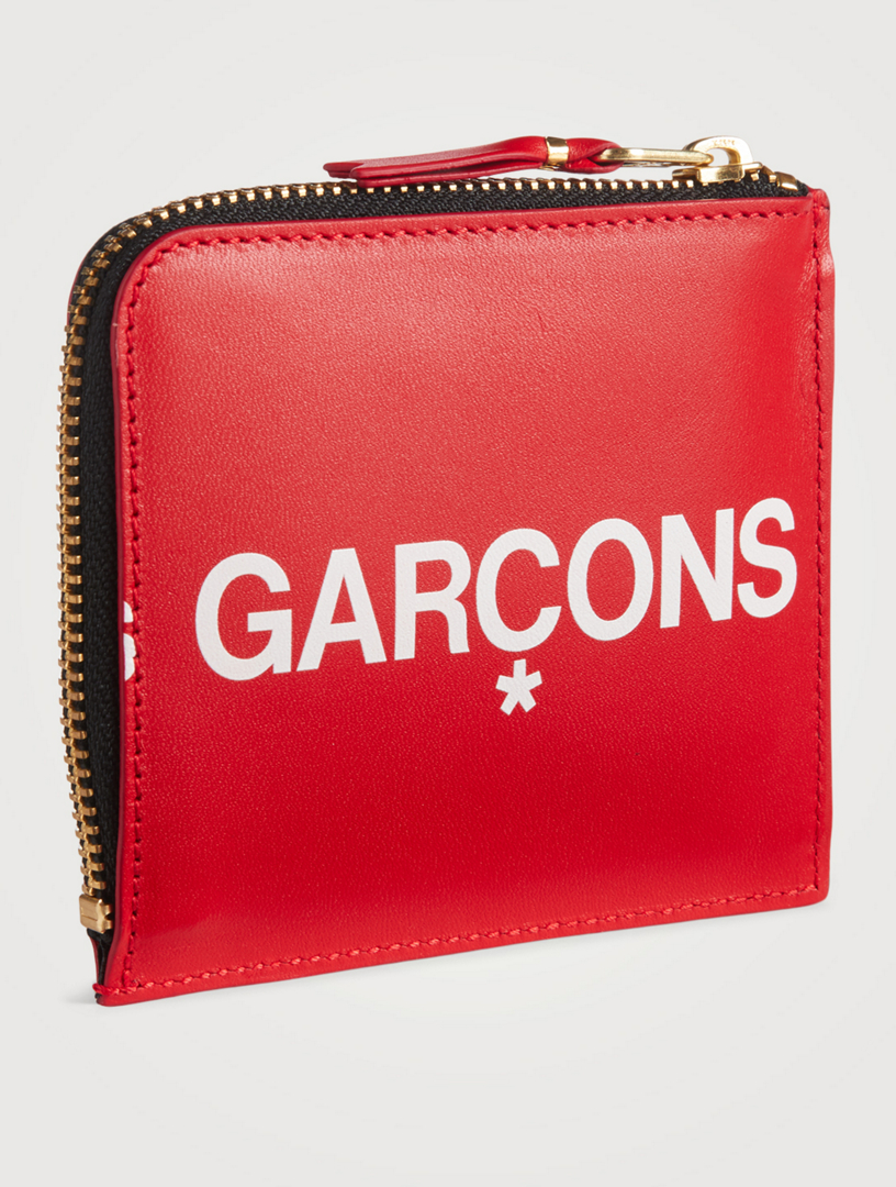Portefeuille Comme Des Garçons Femme, Modèle Continental Basic, Bleu Foncé, Cuir, Neuf