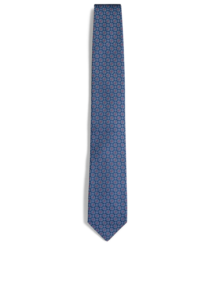 Canalimens Ties Floral Medalion Silk Tie in Purple at Nordstrom Ties