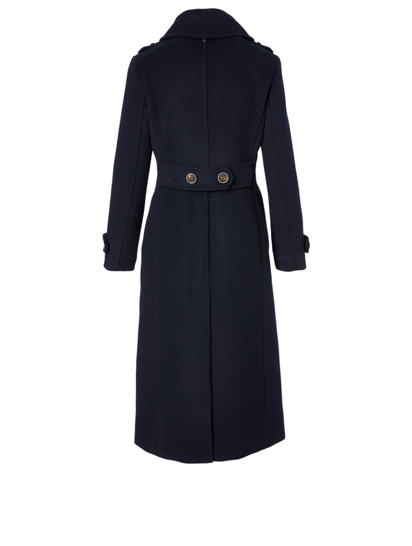 womens military style wool coat