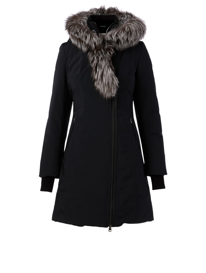 MACKAGE Trish Down Coat With Silver Fox Hood | Holt Renfrew Canada