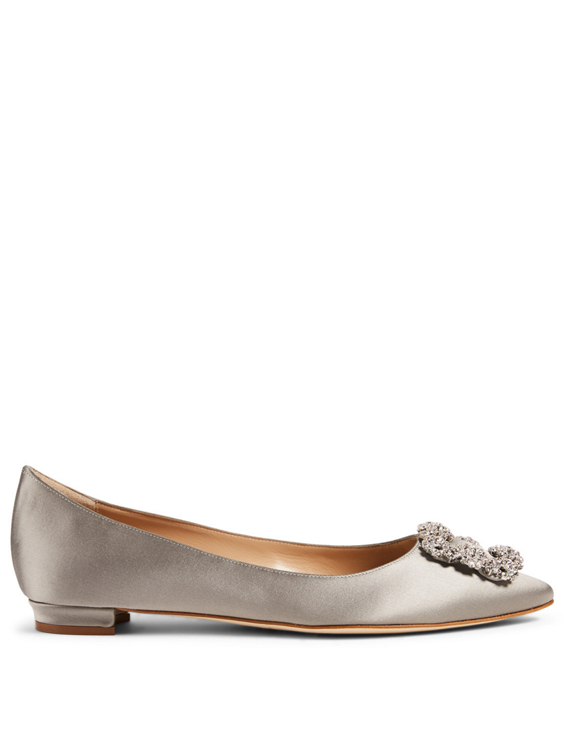 manolo blahnik satin flats