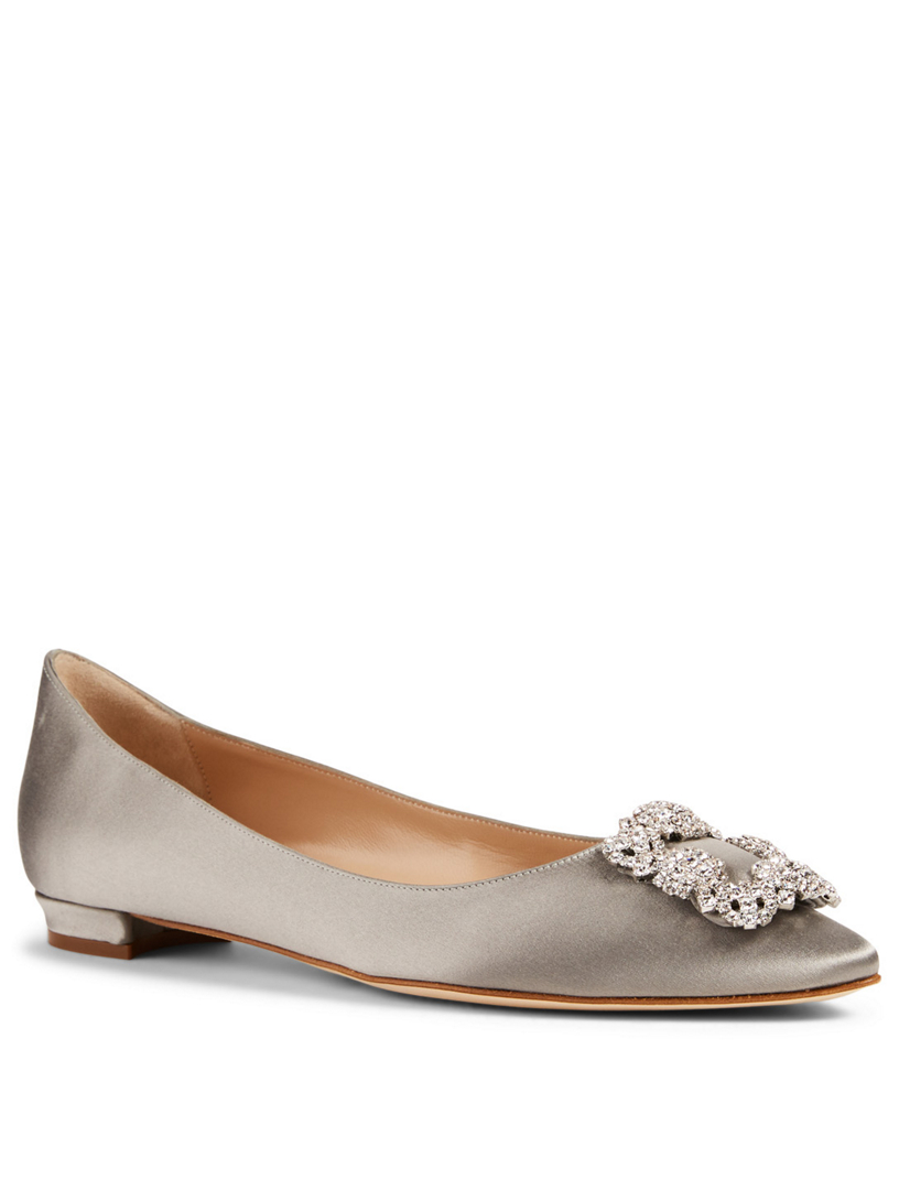 manolo blahnik satin flats