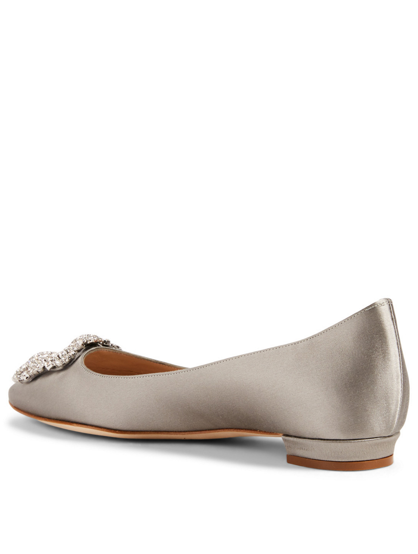 manolo blahnik satin flats