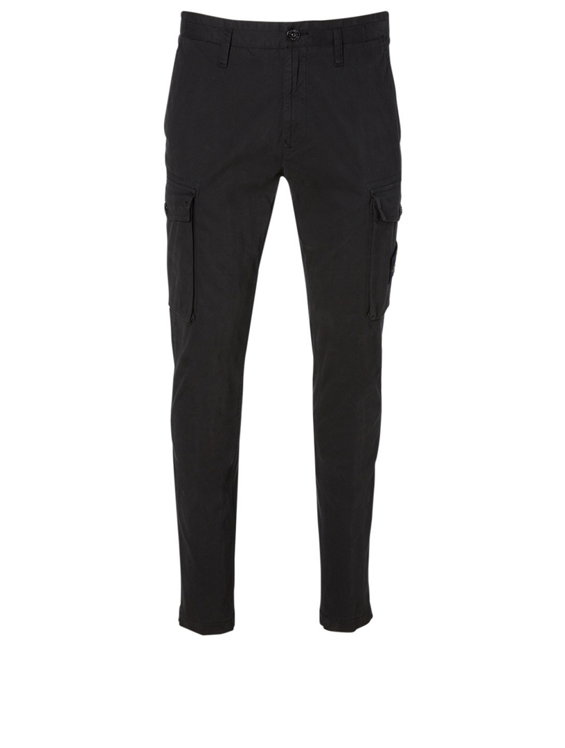 slim cargo pants mens black