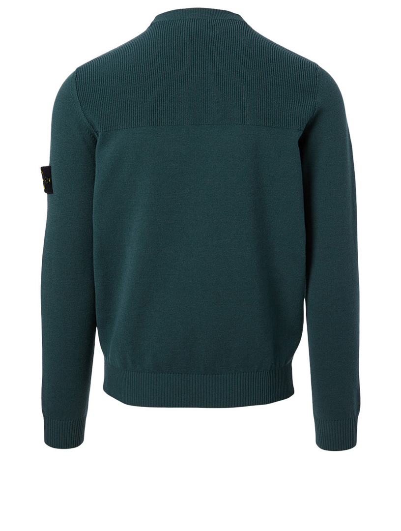 stone island wool sweatshirt